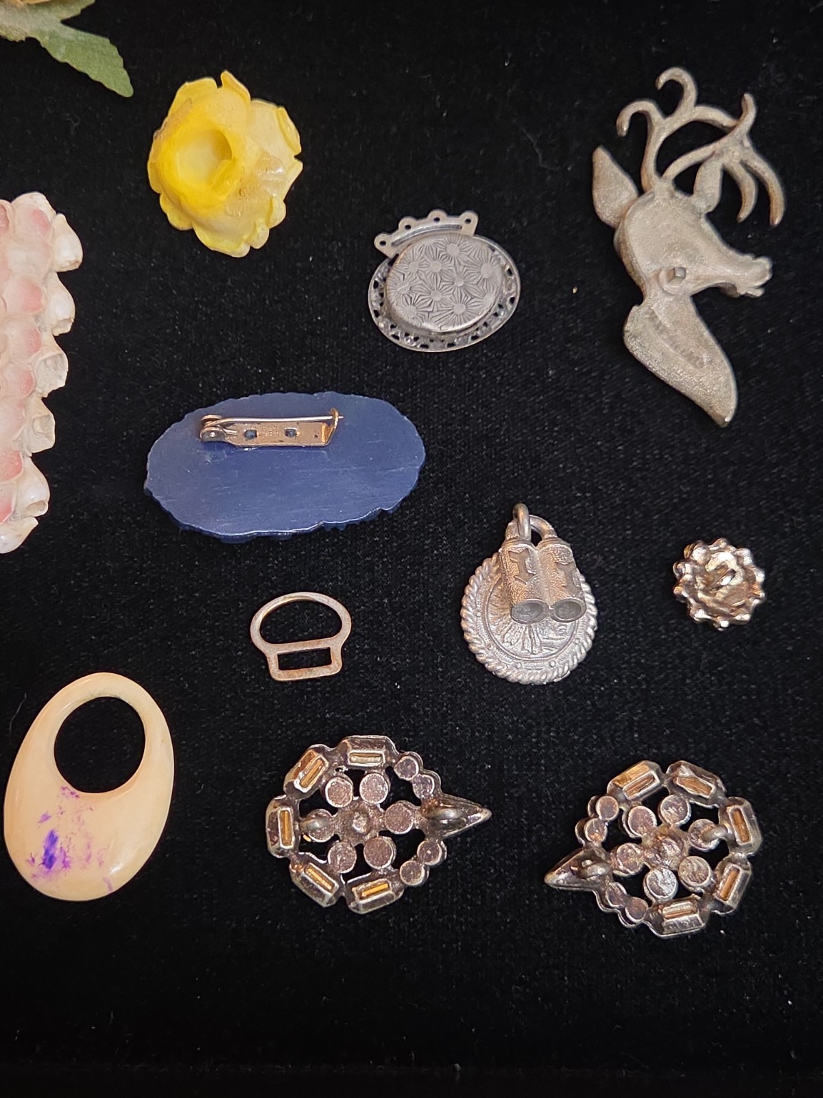 Antique Vintage Jewelry Findings Mixed Lot For Repair Restoration Junk GF