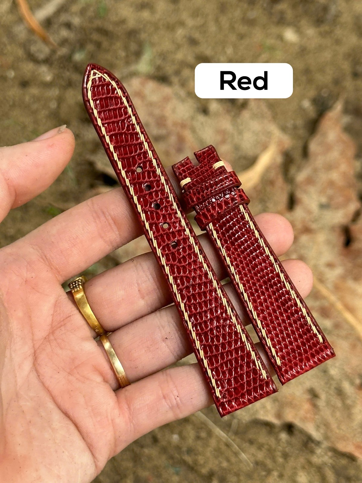 Custom Lizard Leather Watch Strap Band 14mm 16mm 17mm 18mm 20mm 22mm 24mm