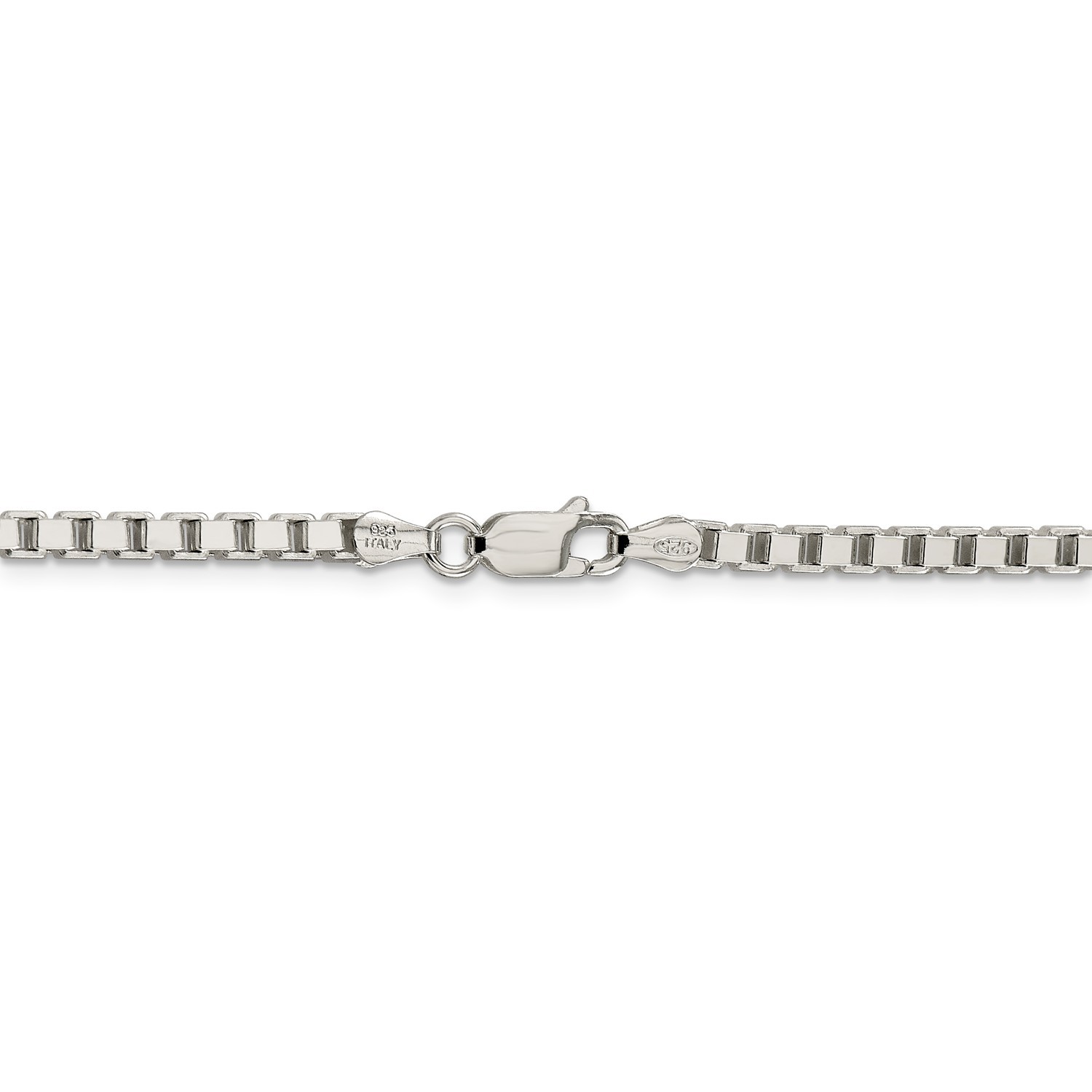 Sterling Silver Solid Polished 3.25mm Plain Box Chain w/ Lobster Clasp 16″ – 30″