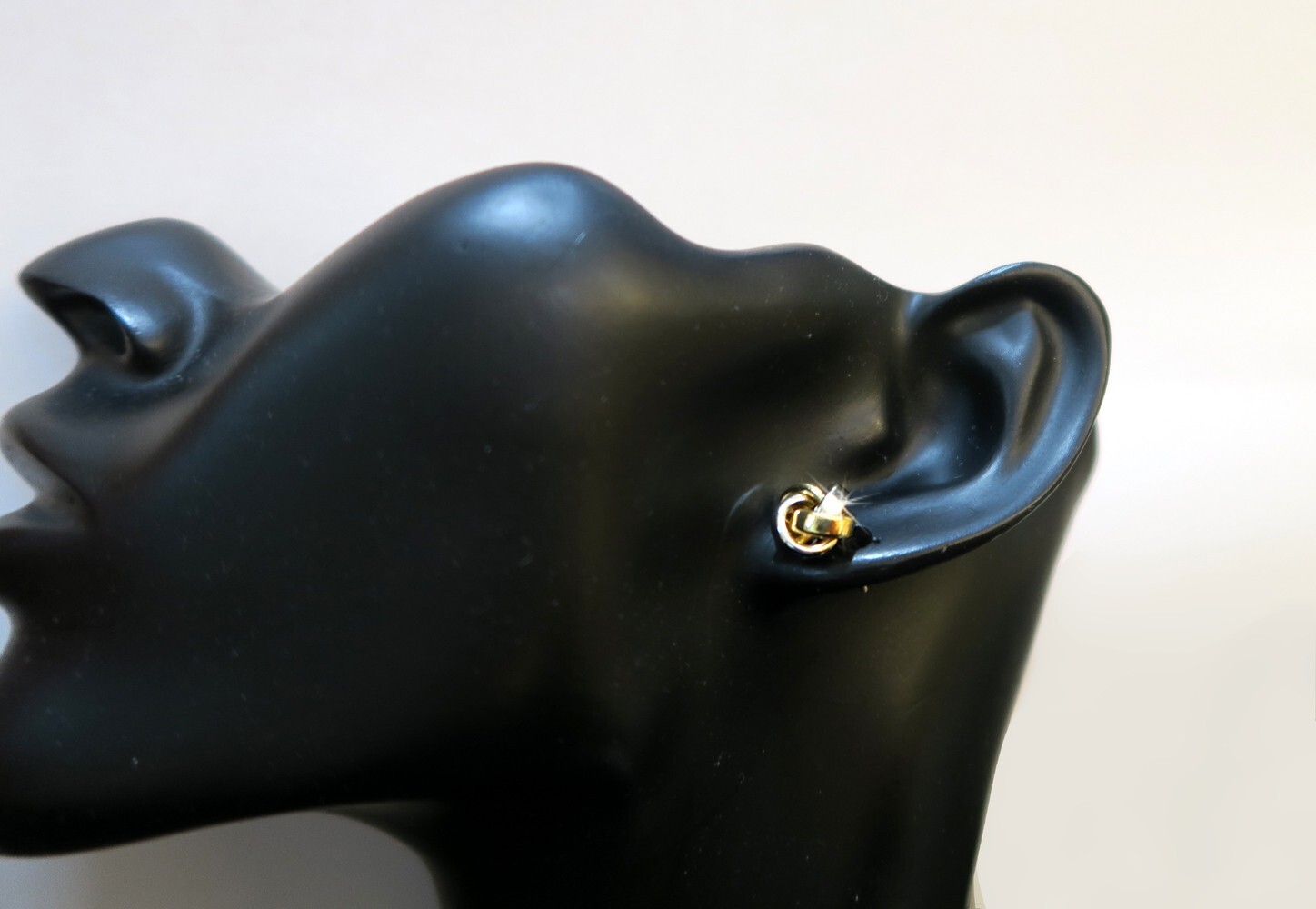 585 ECHT GOLD *** Ohrstecker Knoten bicolor 10 mm Ø