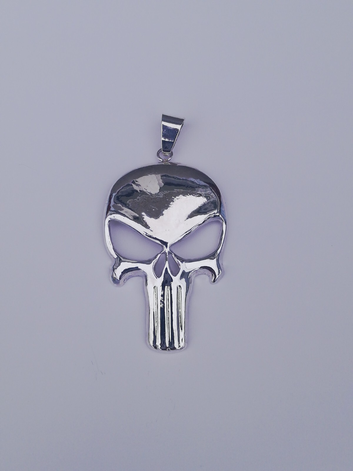 Punisher Skull Men’s .925 Solid Silver Biker Pendant Unisex New