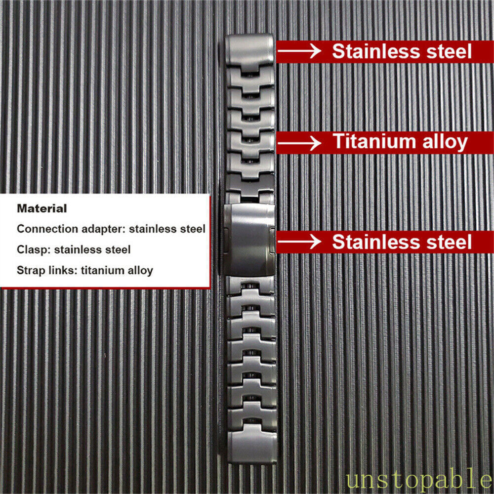 For Garmin Fenix 7X 7 6 6X 5 5X 3 Titanium Quick Metal Watch Band Strap 22/26mm