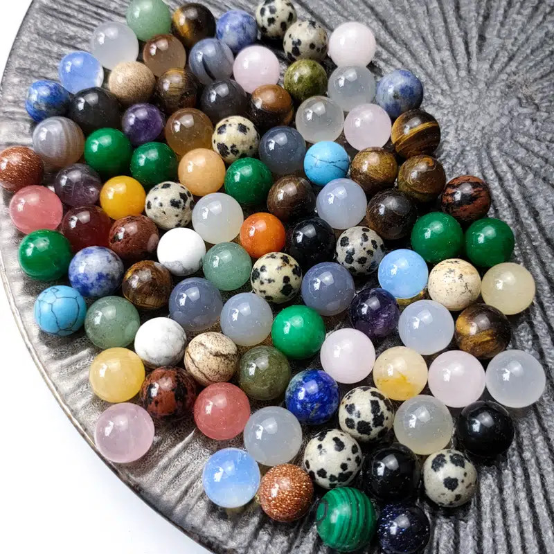 10/20/30/50 Pcs Natural Stone Balls 8/10/12/20Mm Random Crystal Gemstone for DIY