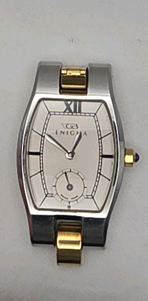 Enigma 22mm Tonneau Barrel Silver Case Dial Swiss Small Seconds Dial 6 O’clock