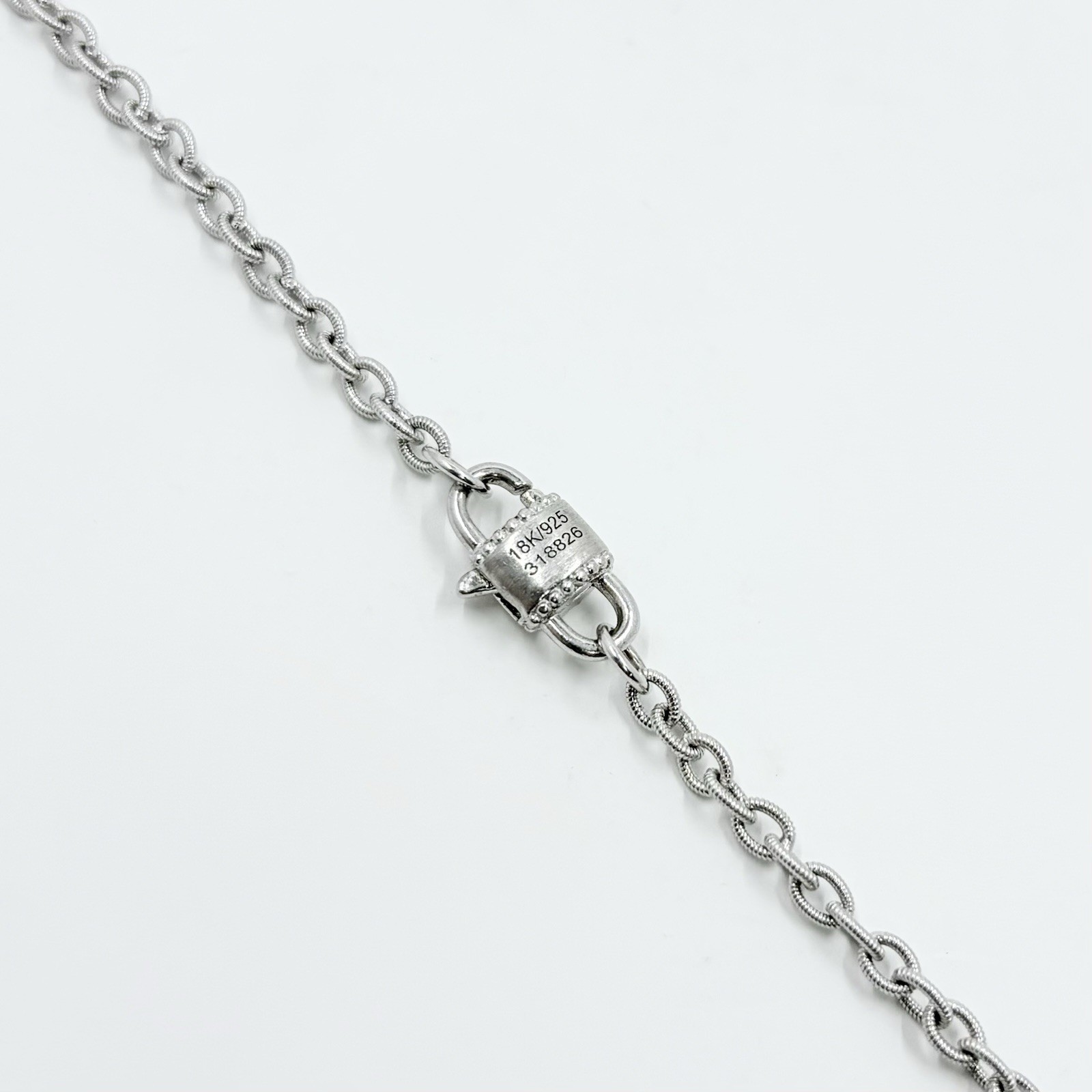 Gabriel & Co 30″ 18K Gold & Sterling Silver Station Necklace Retired 318826