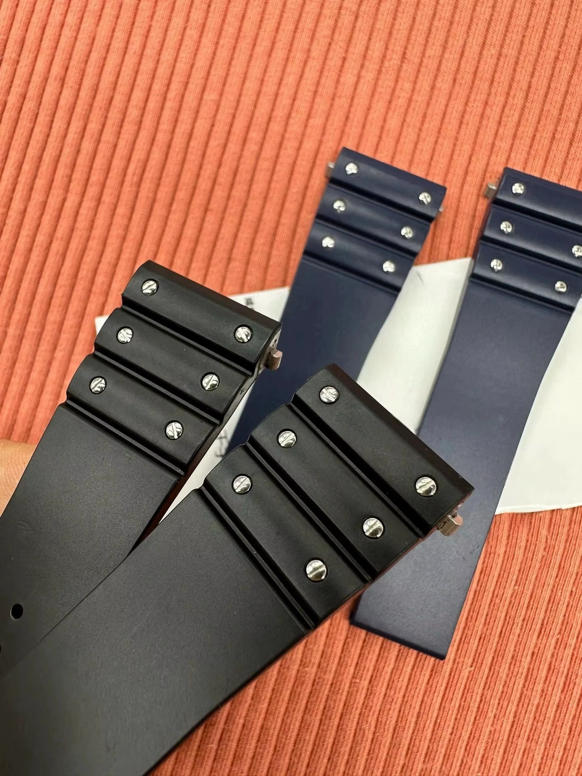 21 mm FKM Fluoro Rubber Strap Fits Cartier New Santos Quick Release