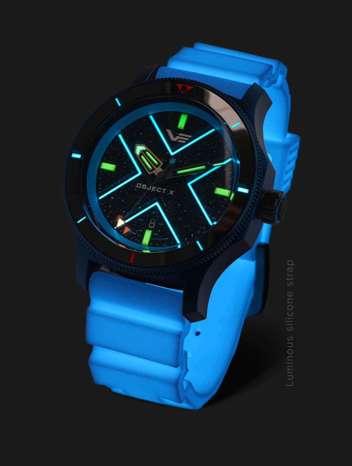Vostok-Europe OBJECT-X Automatic NH35-599E776 Blue Tritium Watch