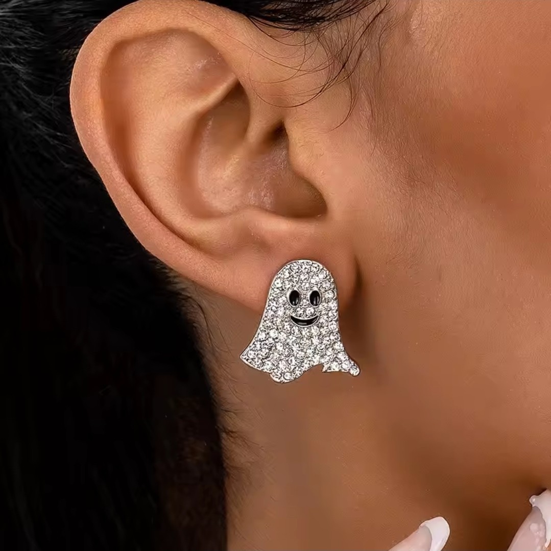 Iced Ghost Earrings Halloween Fashion Jewerly 10-9