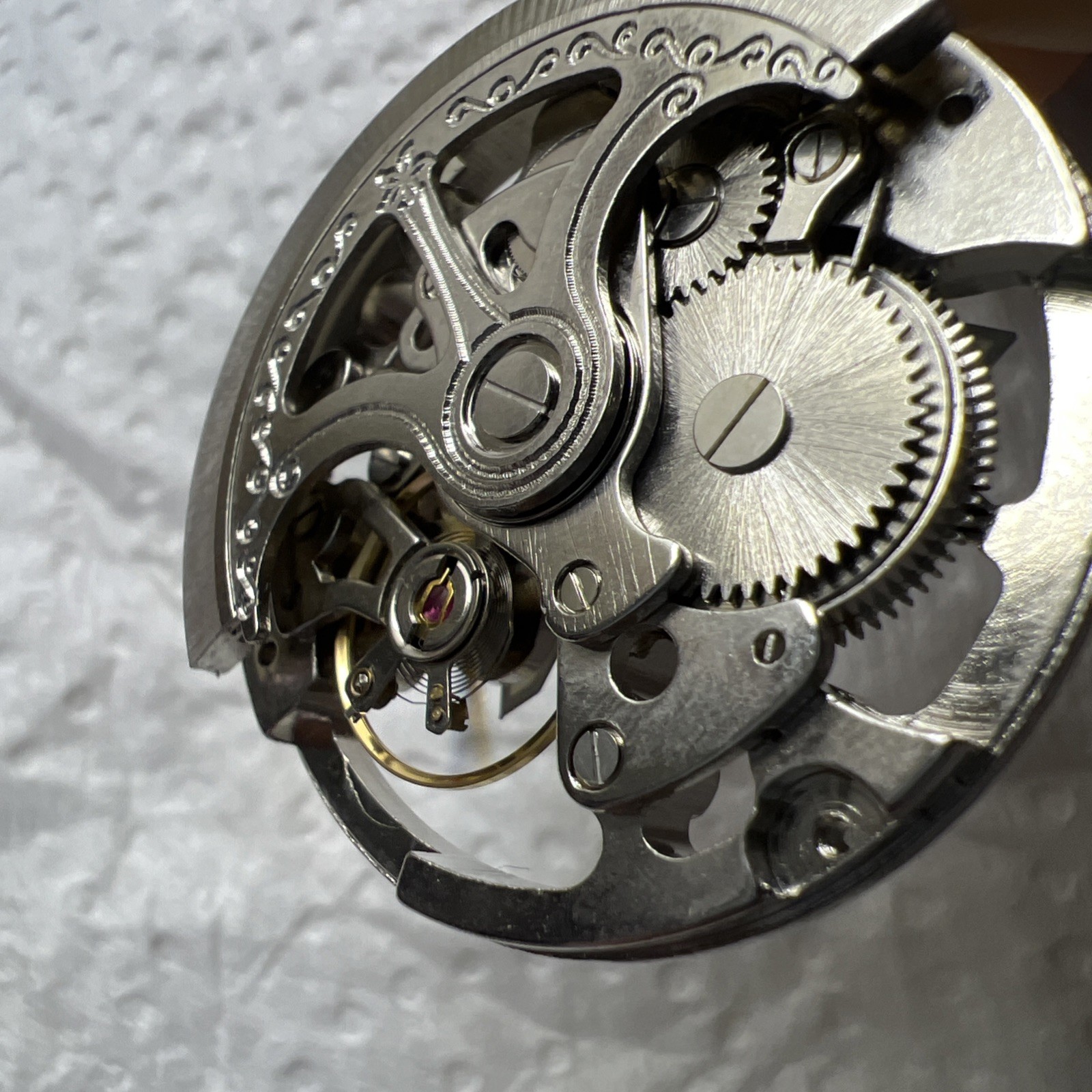 32.5mm China Made 7120 Big Mechanical Movement 3 Hands🔥Silver Hollow Movement😱