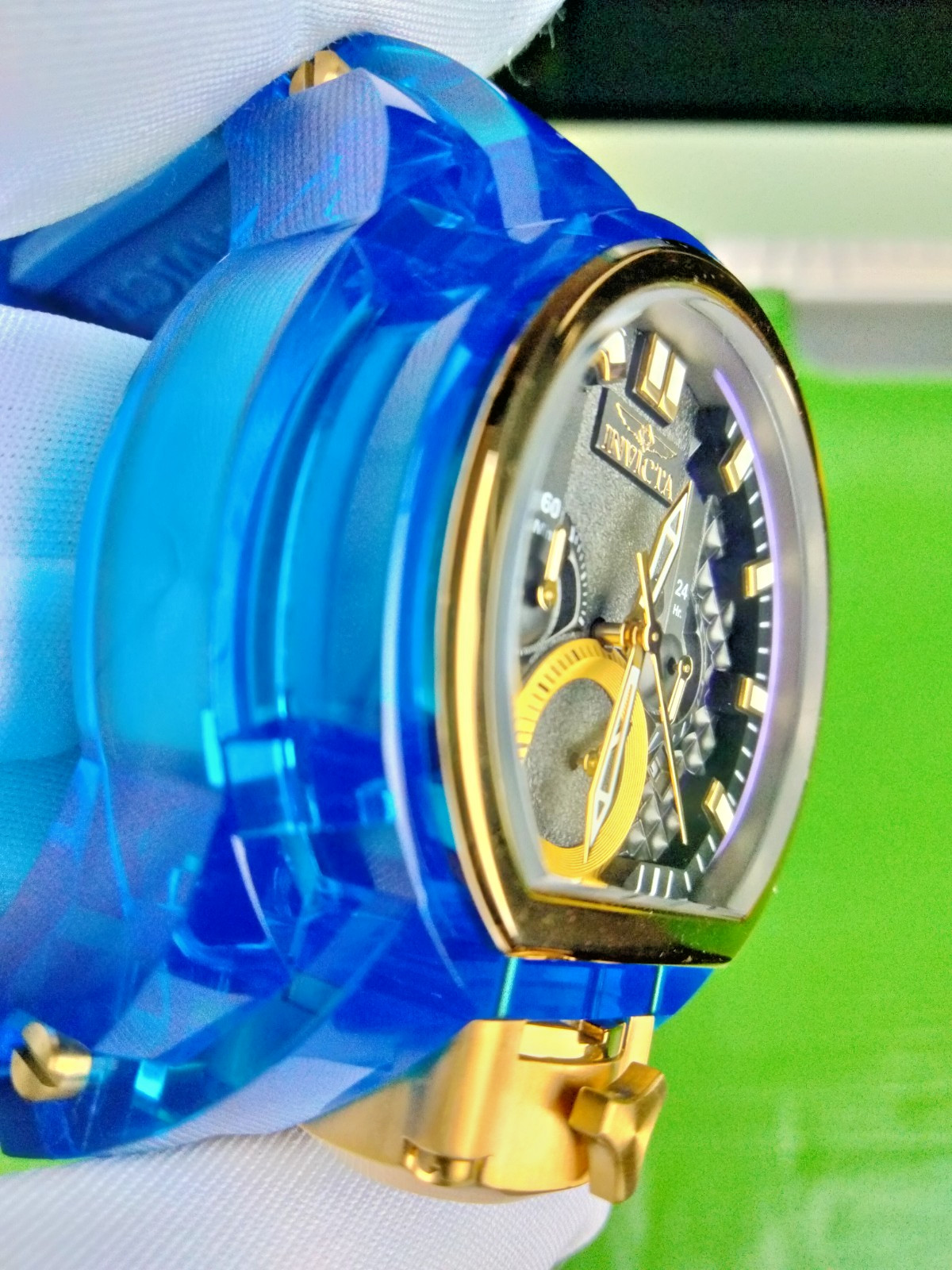 Invicta Bolt Zeus Magnum 46476 52mm Blue Gold Chronograph Watch