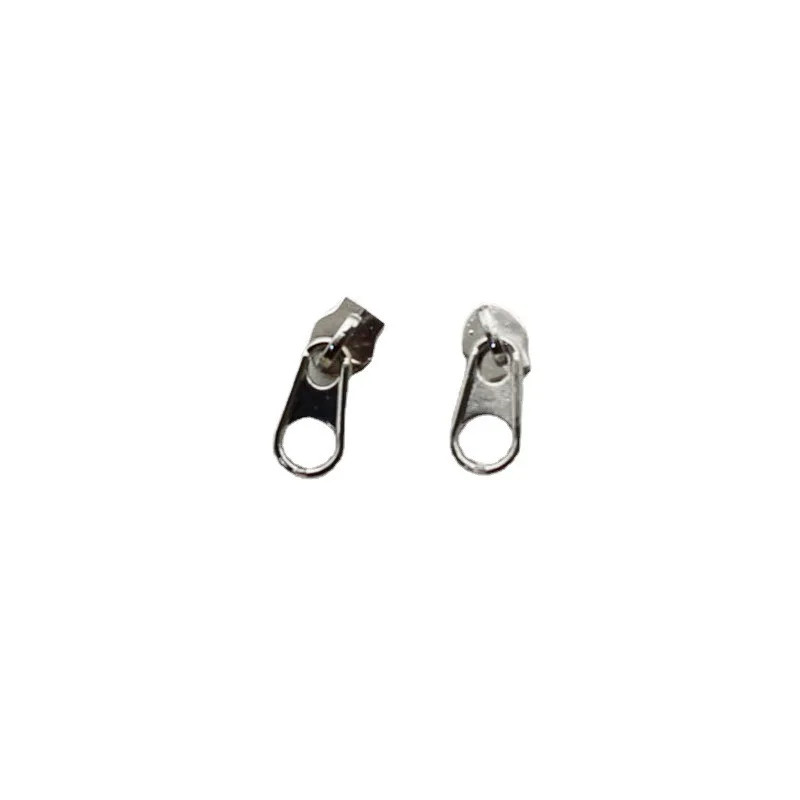 Design Zipper Head Stud Earrings for Women Men Hollow Out