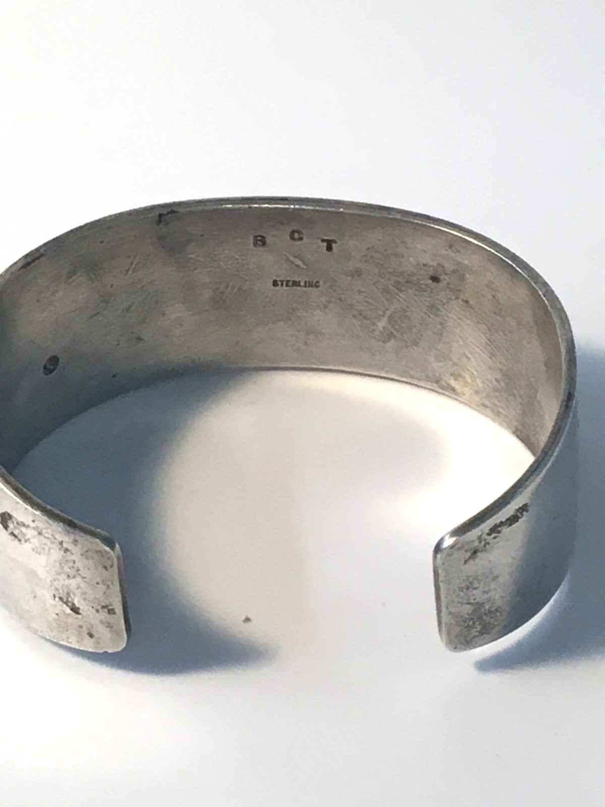 Storyteller Navajo Cuff Stamped BCT (Lloyd Becenti) .925 Silver