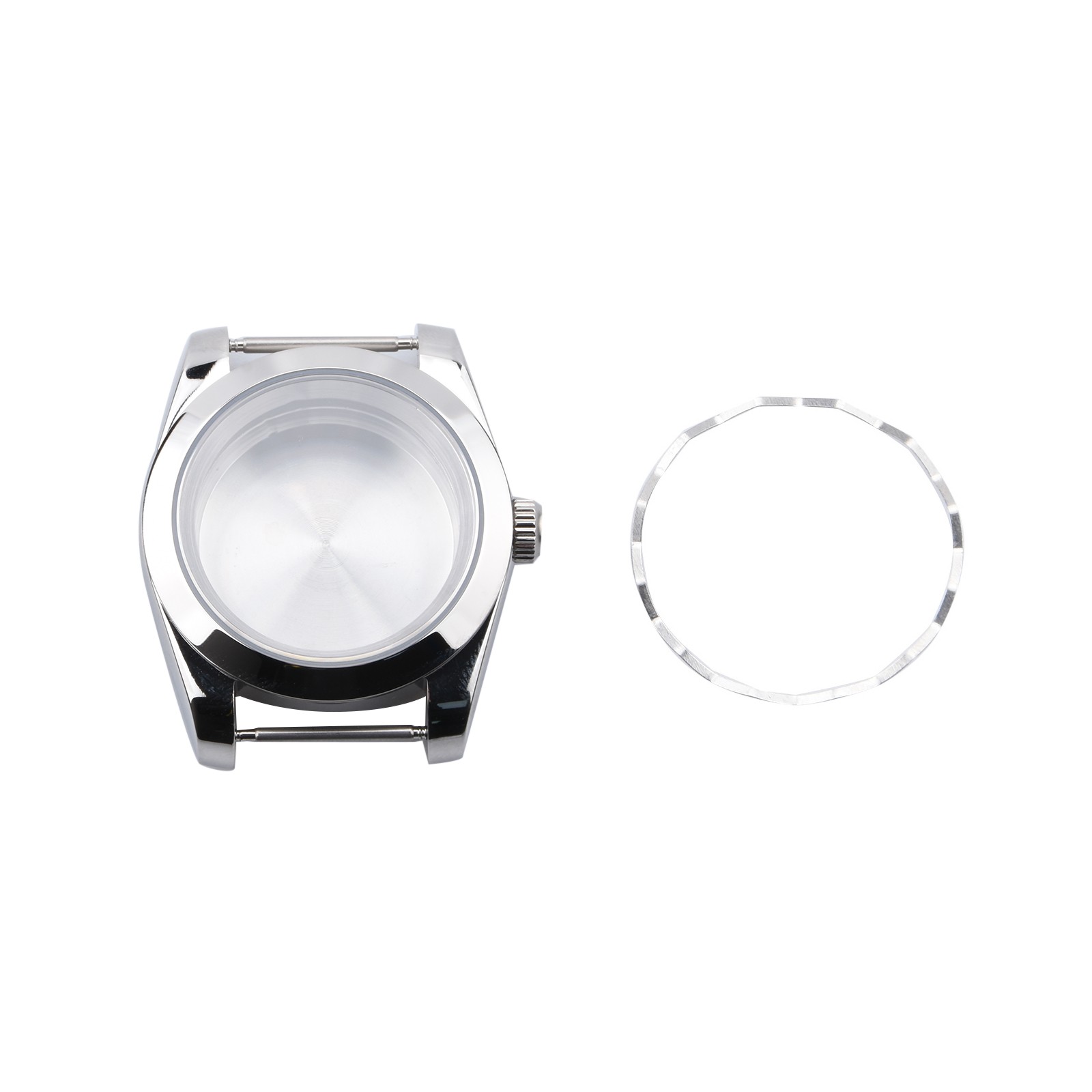 39mm 5ATM Life Waterproof Sapphire Glass Steel Watch Case For Seiko NH35 NH36 F