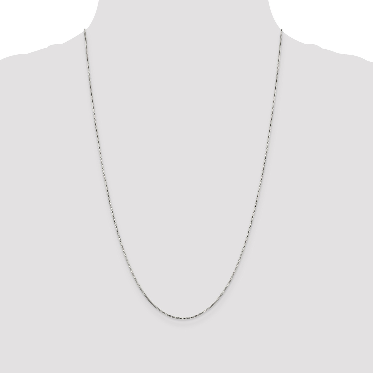 Sterling Silver Solid 0.80mm Plain Box Bracelet w/ Spring Ring Clasp 9″ – 10″