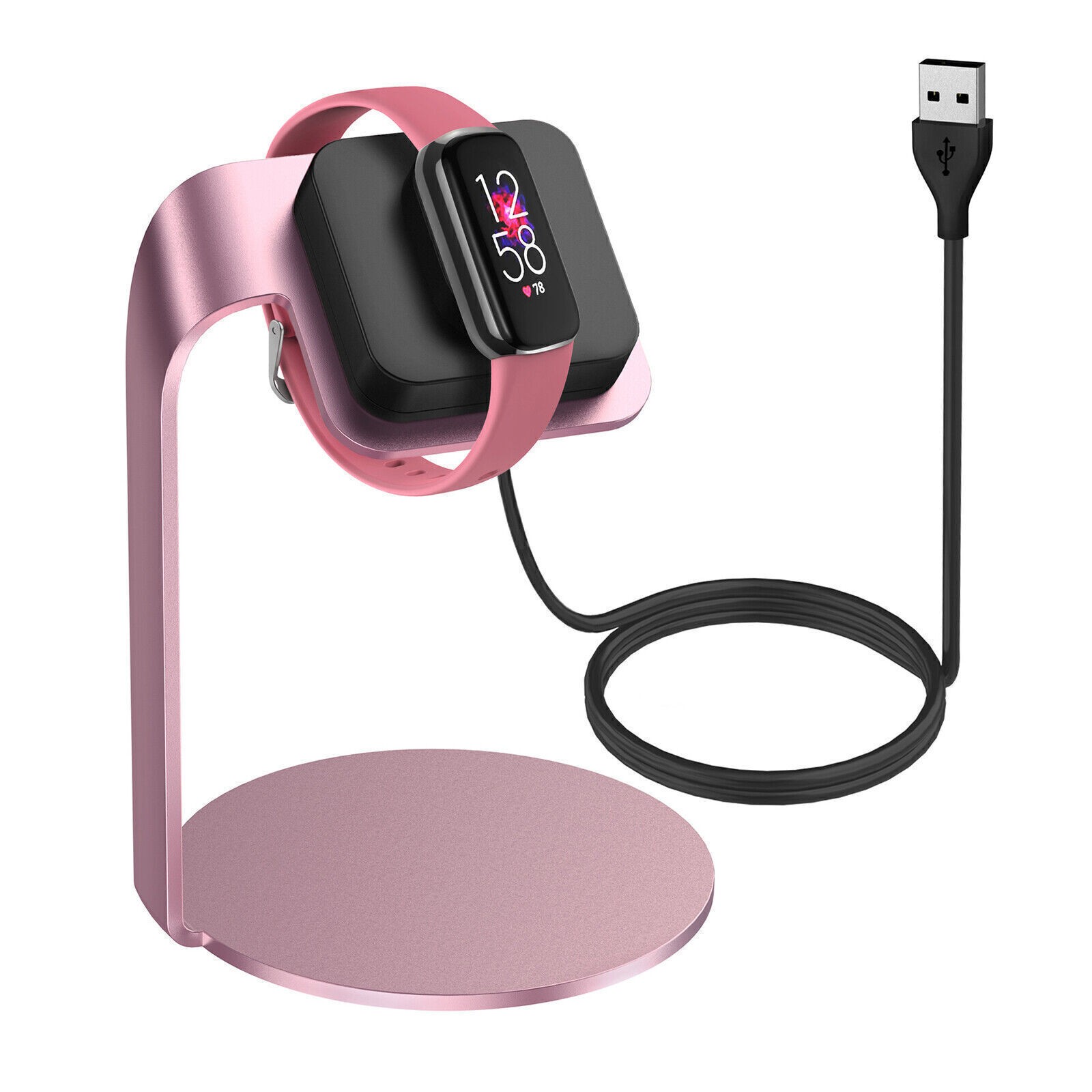 Charging Stand USB Charging Cable Holder fit for Fitbit Luxe Watch Changing Dock