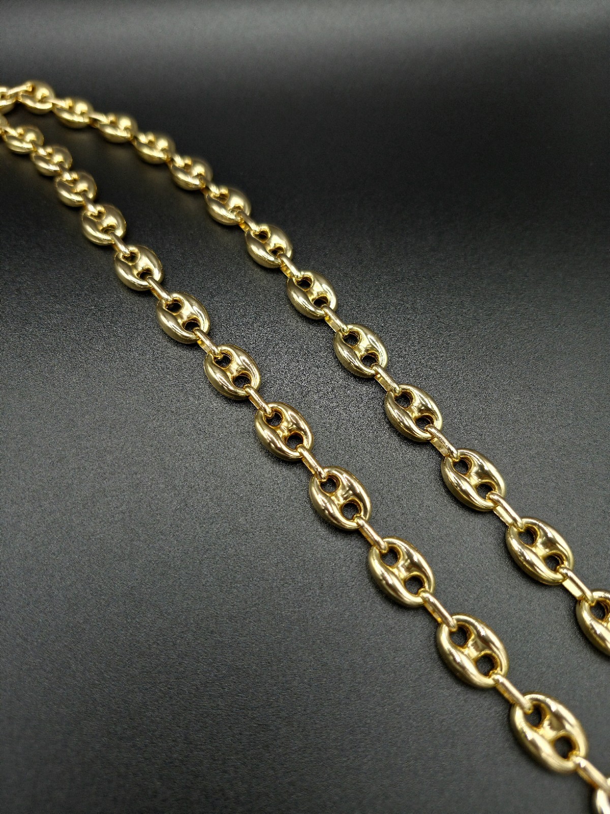10k Gold Hallow 3D Gucci Puff Link Chain Necklace 27.5g 22” 9.0mm