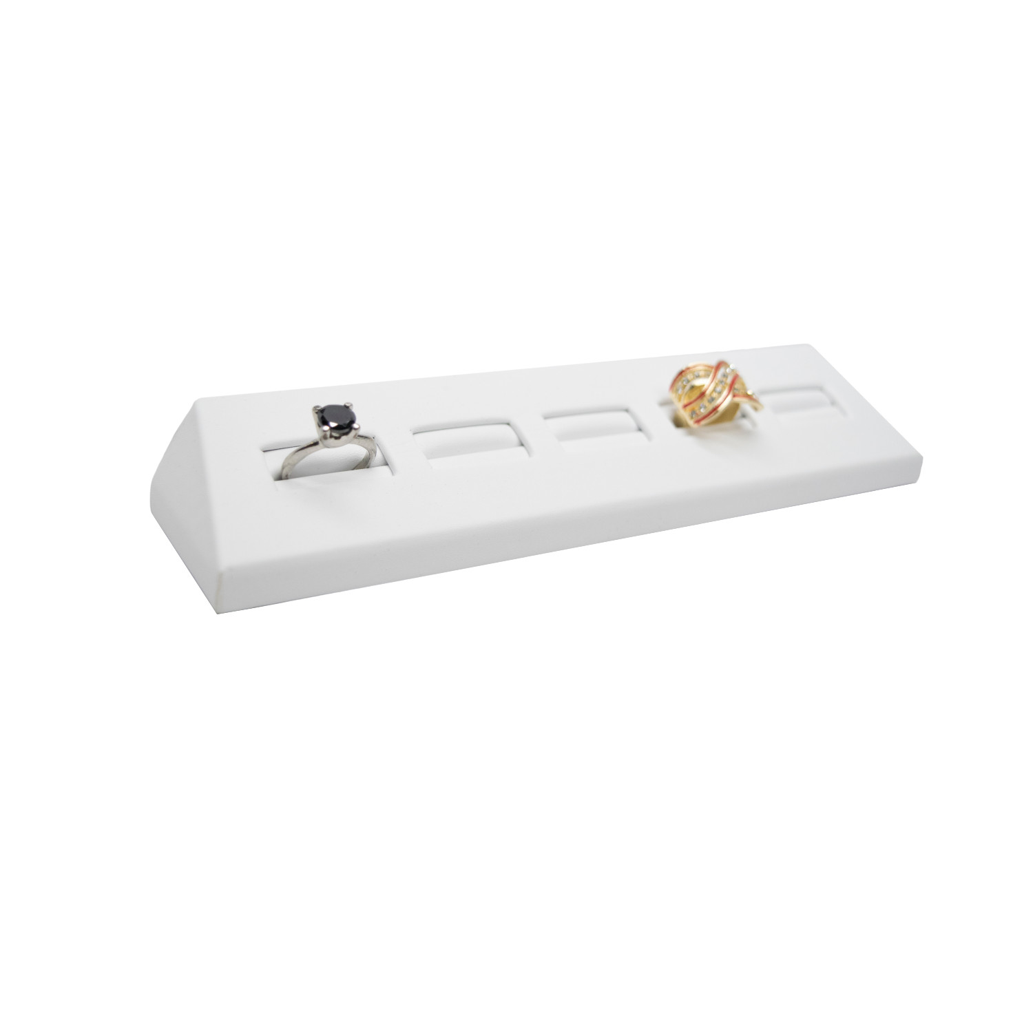 Novel Box 5 Slot Ring/Cufflink Tray Stand Holder Jewelry Display 8 X 1.75 x 1″