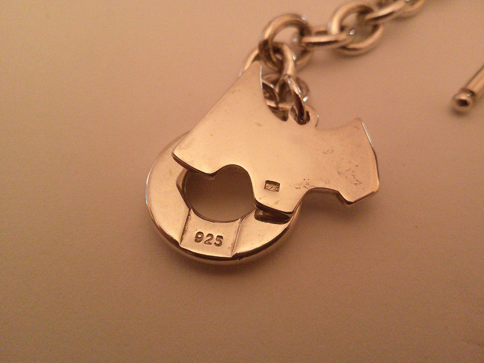 Little Doggie charm silver Round Link bracelet size 7 to 10 inches