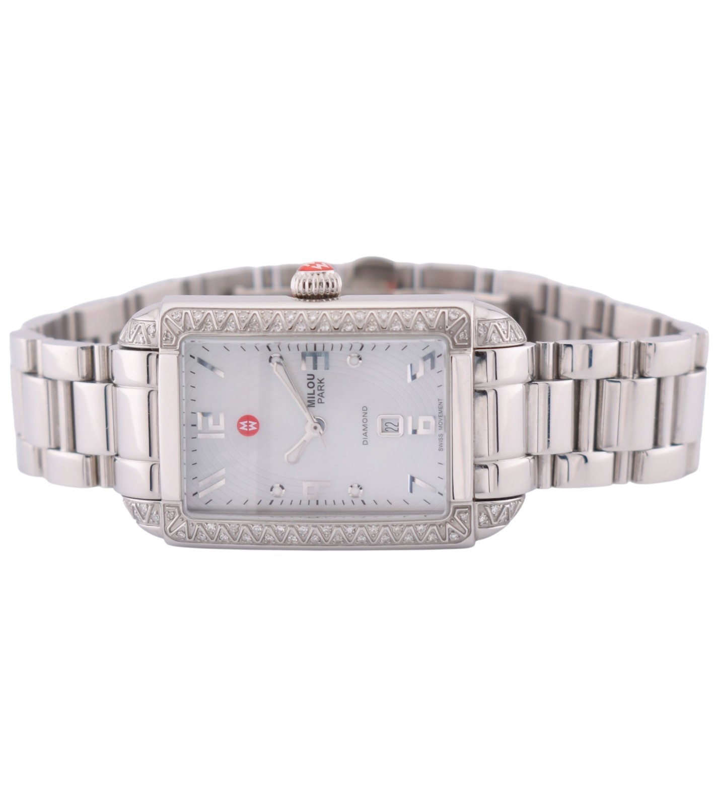 Michele Milou Park MW15C01A2025 Stainless Steel Ladies Diamond Watch $1045.00