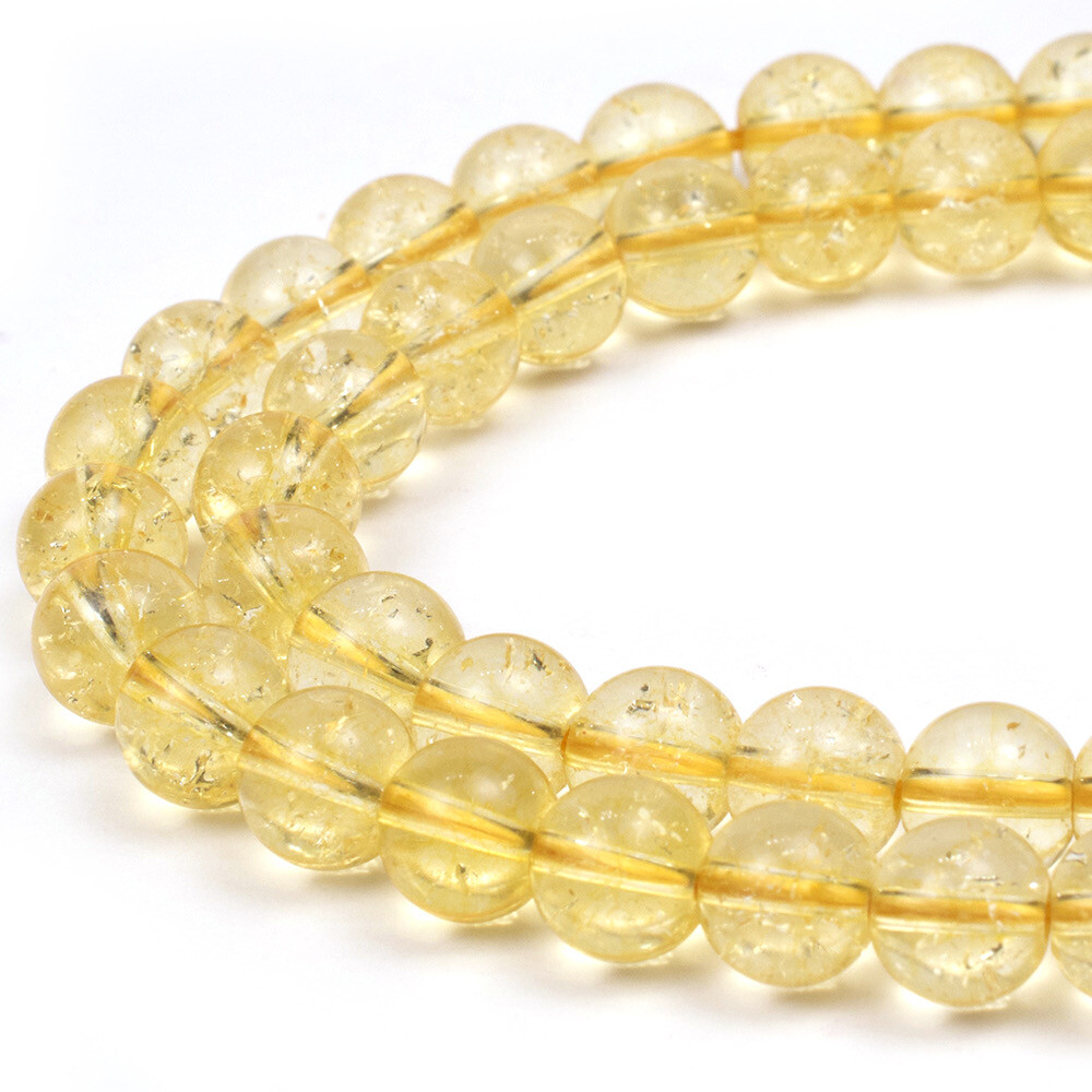 Citrine Beads Strand Dyed Round For Jewelry Making 4mm 6mm 8mm 10mm 12mm