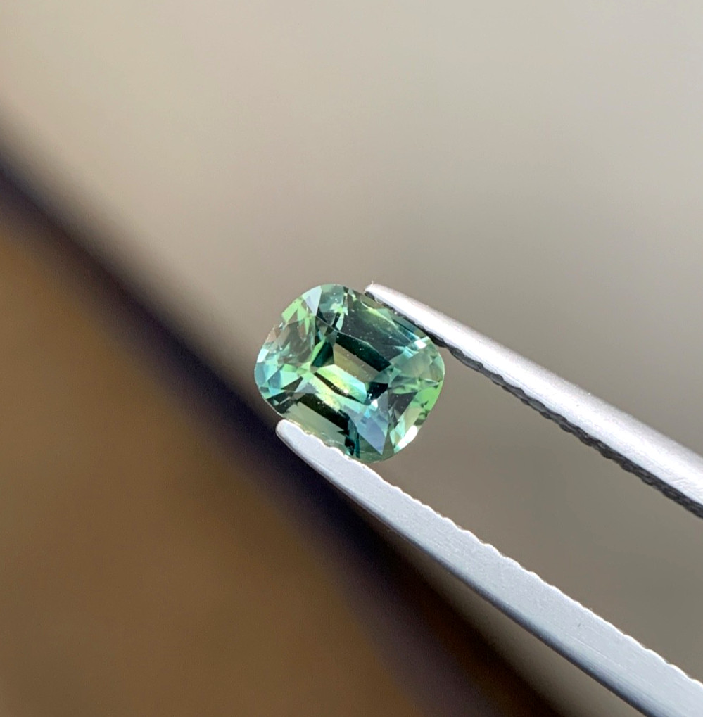 1.16ct Party Color Teal Sapphire CUS 7x6mm Blue Green Unheated 100% Genuine Nat