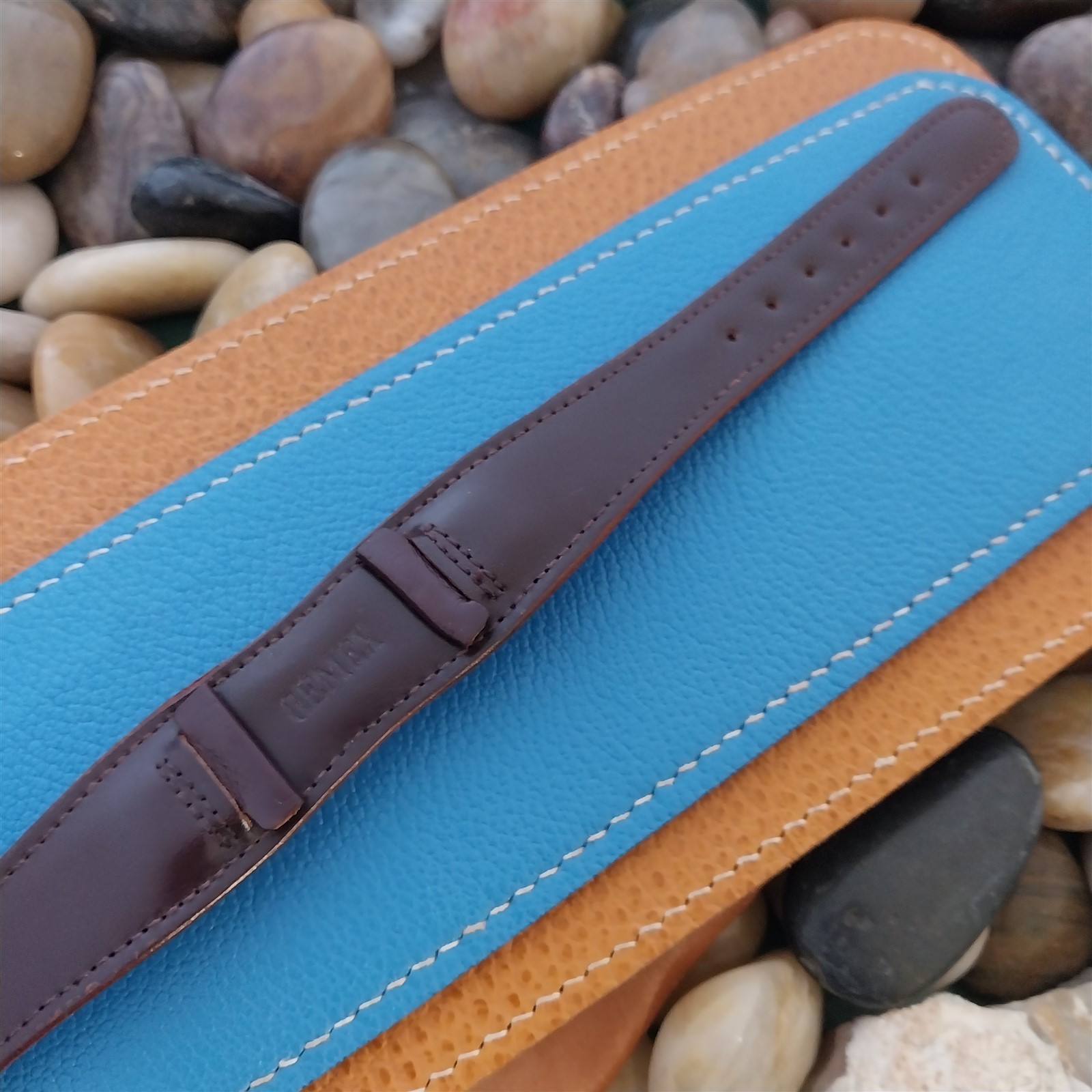 19.6mm 1950s Vintage Long Shell Cordovan 1-Piece Gemex Classic Unused Watch Band
