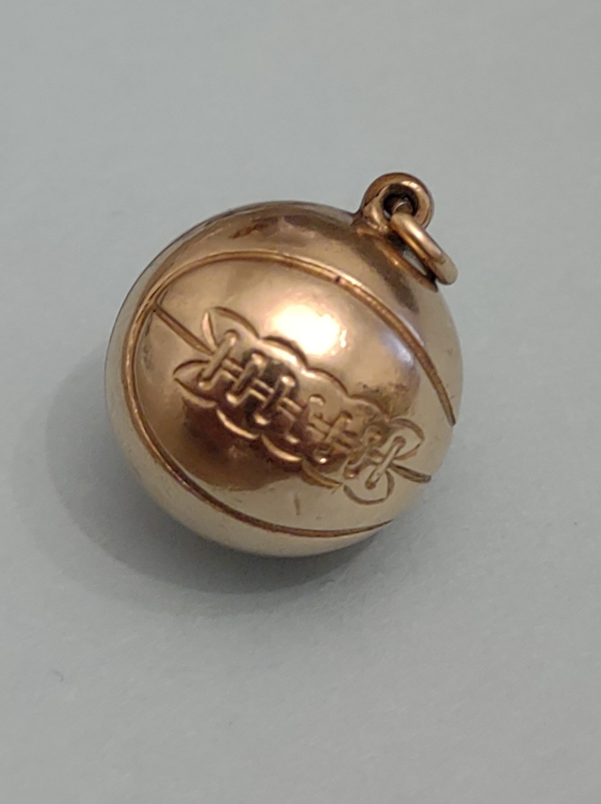 Old Antique 1/10 Gold Filled Basketball Charm 1929