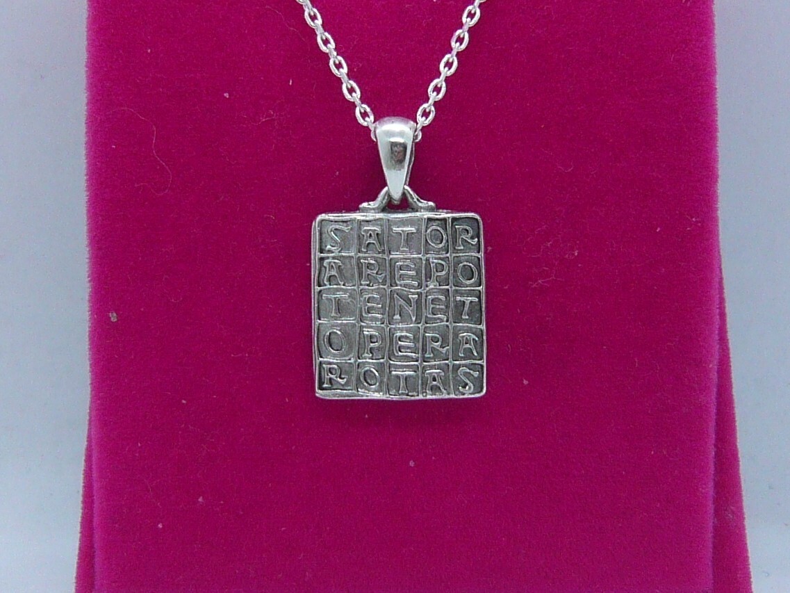 SATOR PENDANT NECKLACE 925 SILVER NECKLACE PENDANT STERLING SILVER