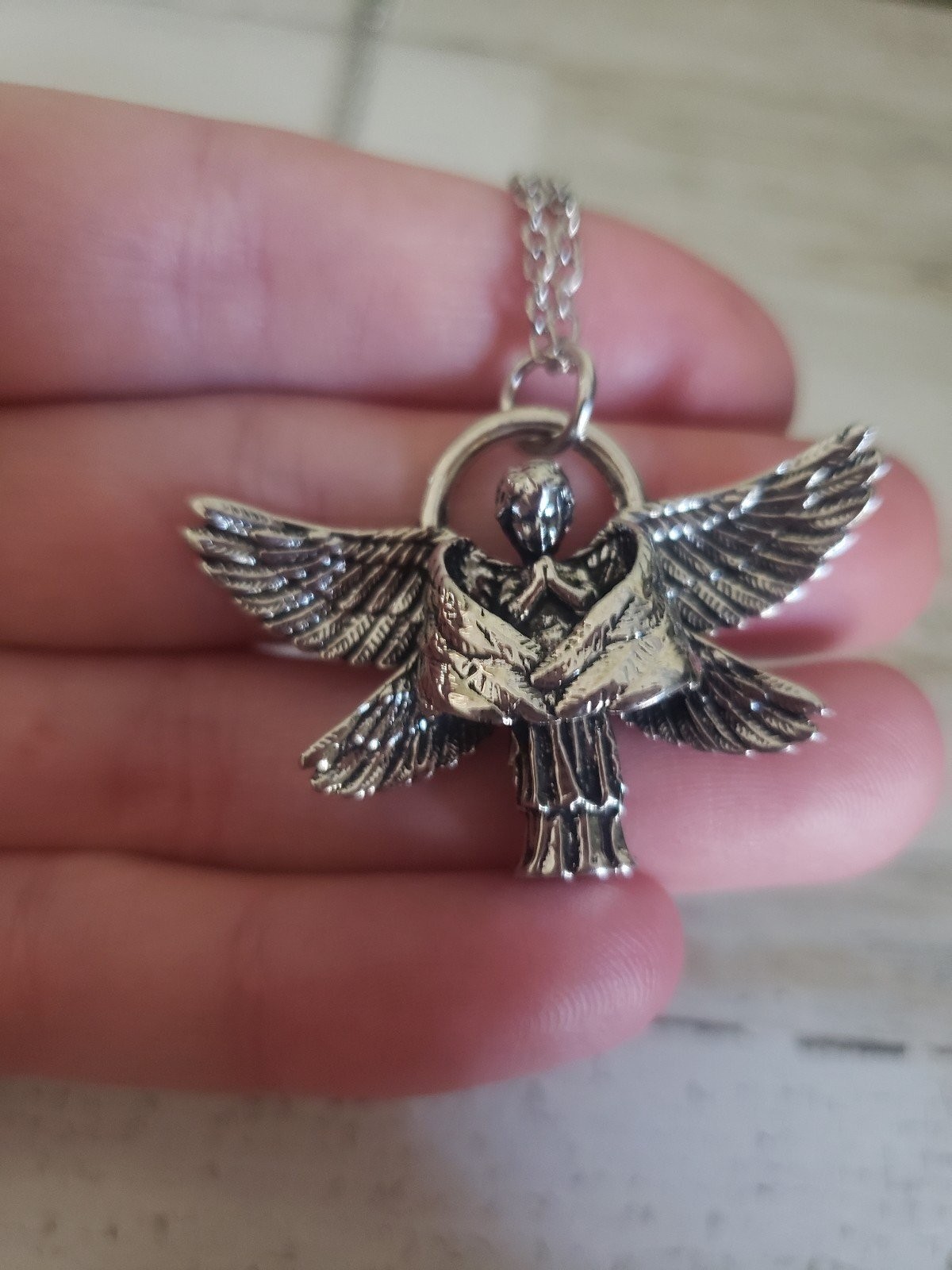 Angel necklace child love kid jewelry baby cute men man women woman gift spirit