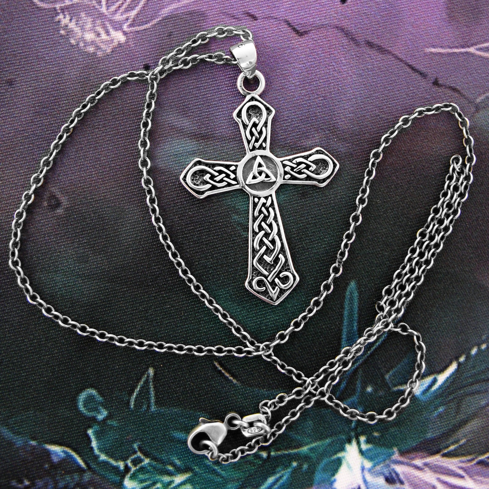 Celtic Knot Cross Pendant ONLY – No Chain – 925 Sterling Silver