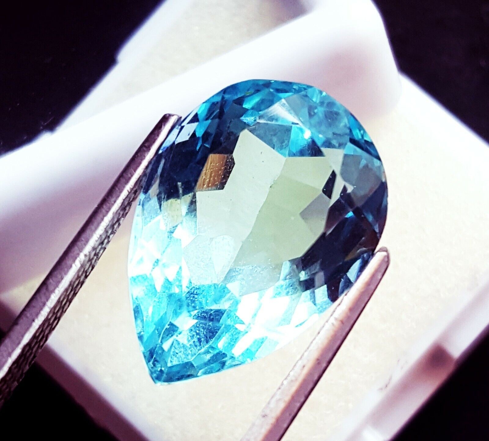 Aquamarine 10 to 12 Ct Pear Shape Loose Gemstone Single With Certificate