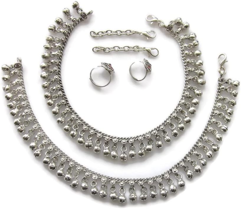 Foot Jewelry Set: Handcrafted Silver Anklet with Dainty Bells for Every Occasion