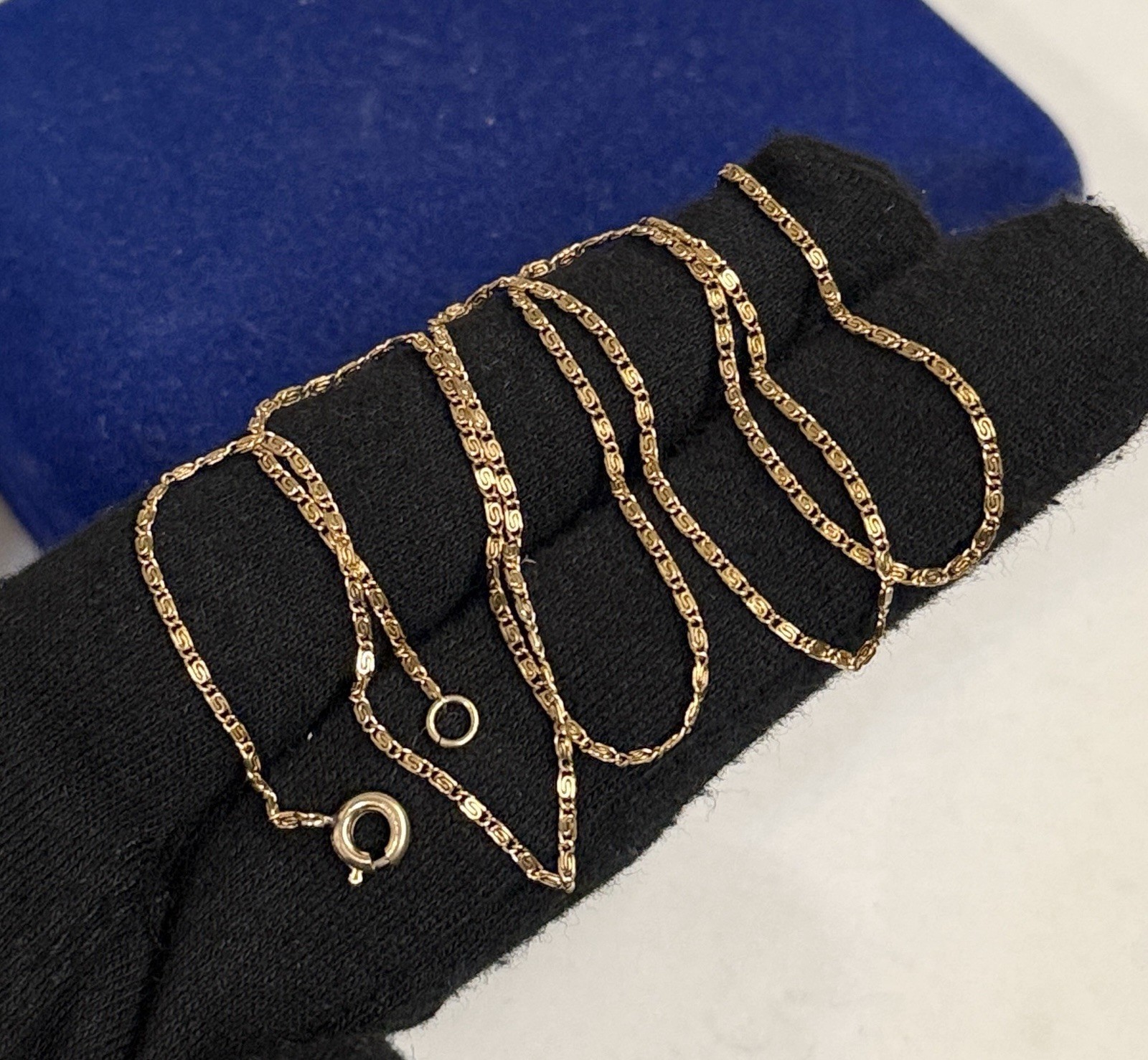 Valentino Chain Elegant 20” 12k Gold Filled S Necklace 1.3mm Gf Vtg Victorian