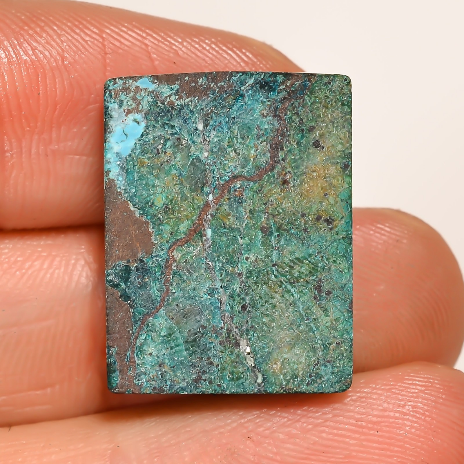 Natural designer Tibet Turquoise Cushion Cabochon Gemstone 22.30 Cts. 16x21x6 mm