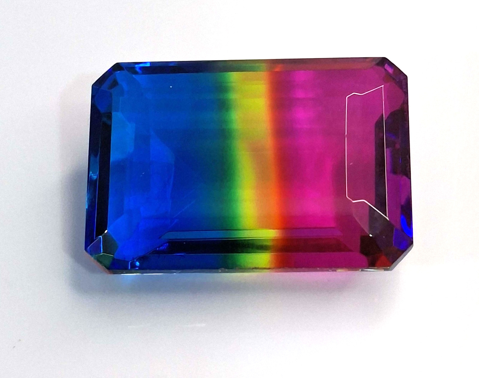 Tourmaline Lab Created Emerald Cut 58-60 Ct Certified Loose Gemstone SP1191