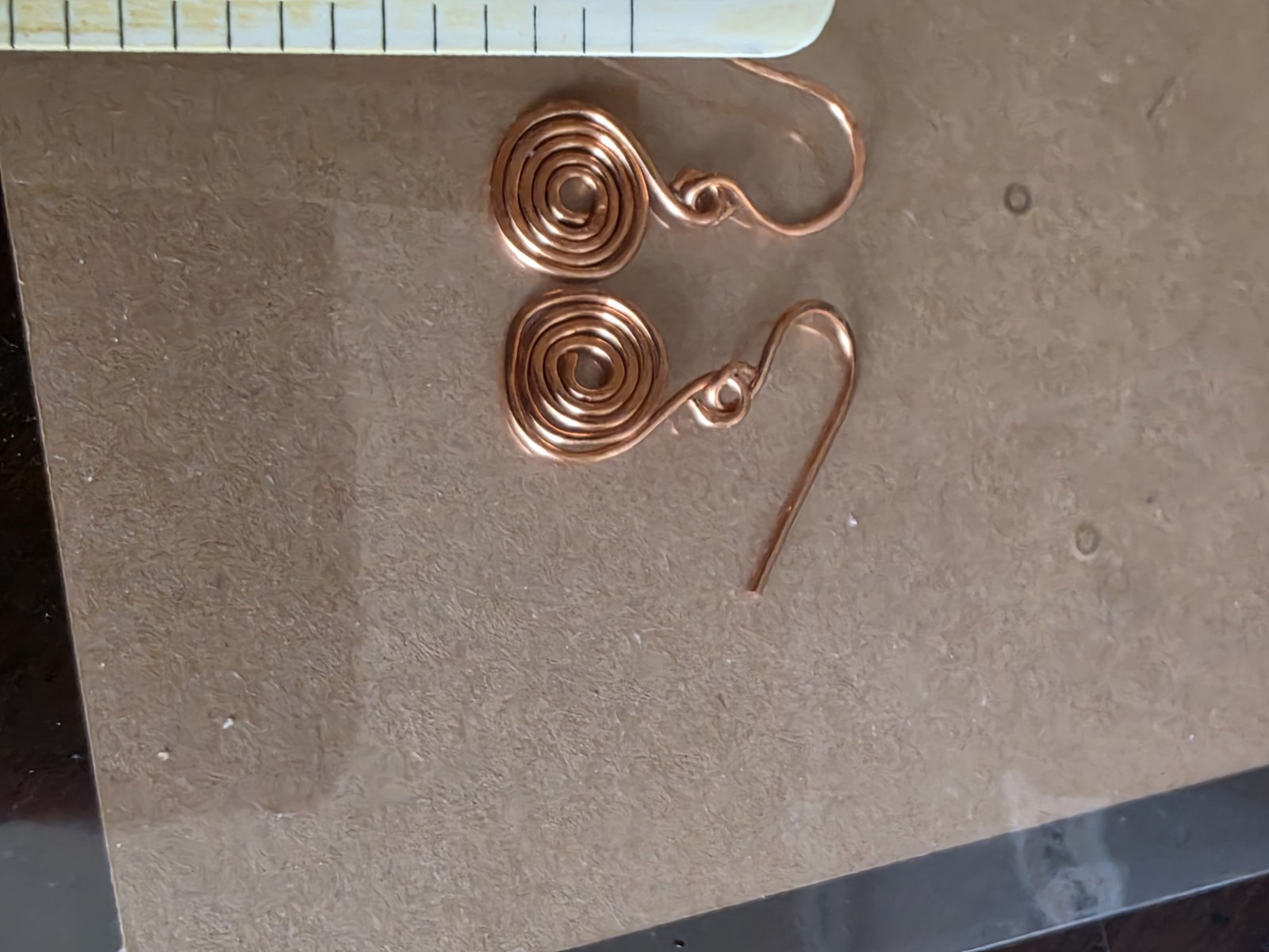 Minimalist Healing USA PURE COPPER Half Inch Artisan Spirals Earrings