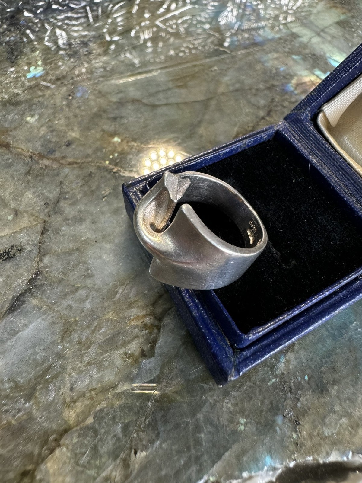Whole body s925 silver ring male and female elephant iceberg sculpture design