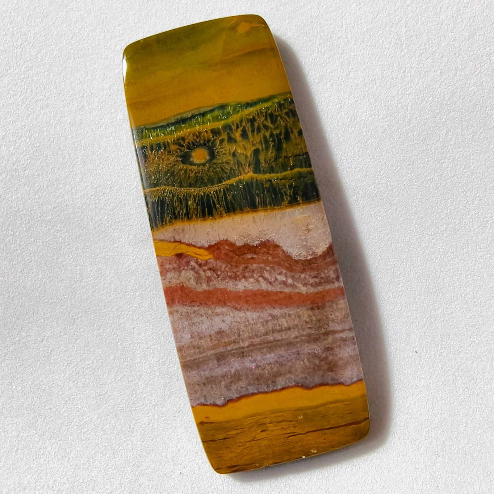 80 Cts Natural Ocean Jasper Cabochon Gemstone For Jewelry 58.5×23.1×5.4 MM