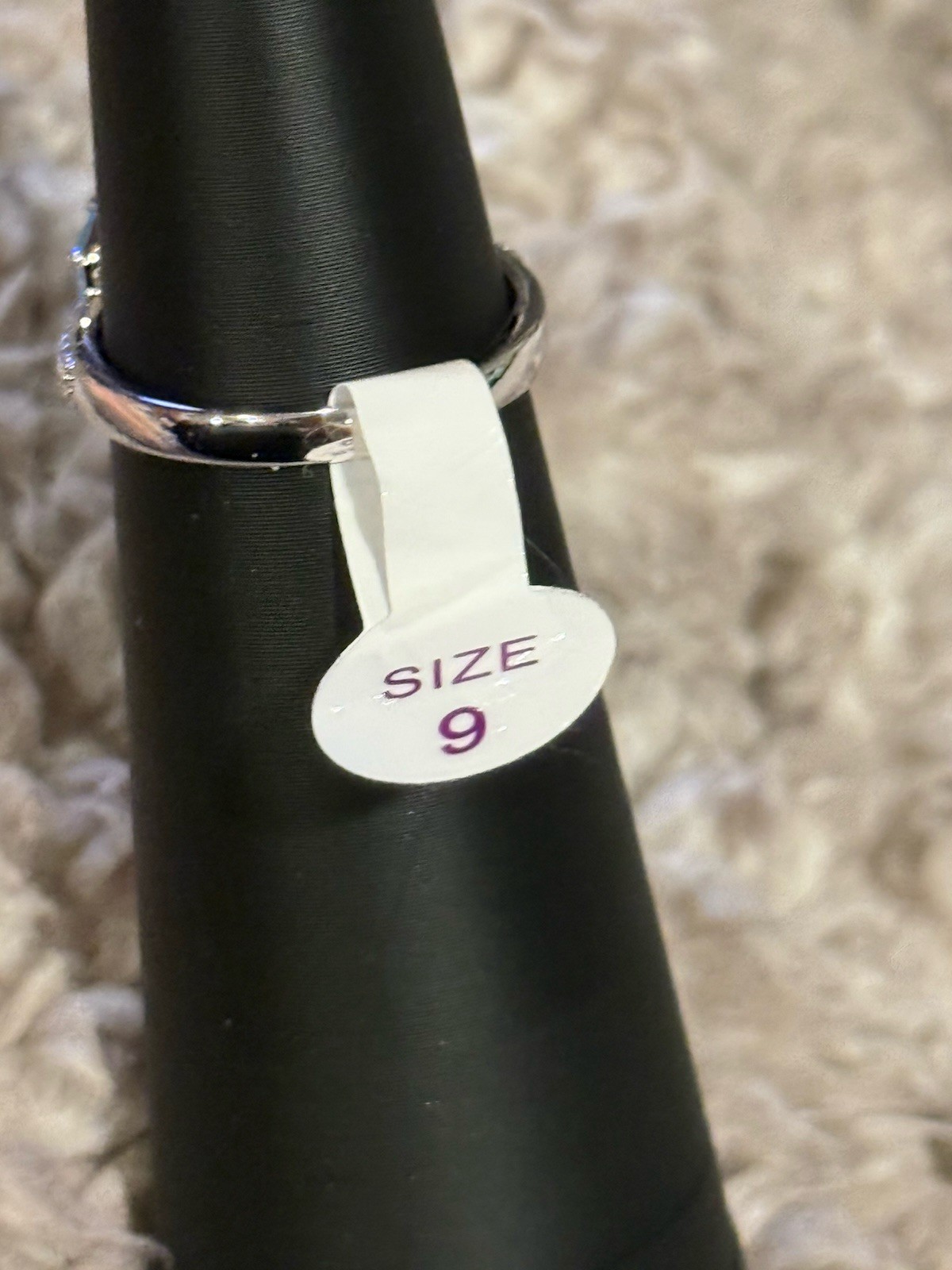 Bomb Party OG Ring-Delicately Decadent-Size 9 Ice Crystal-Rhodium-RG34723