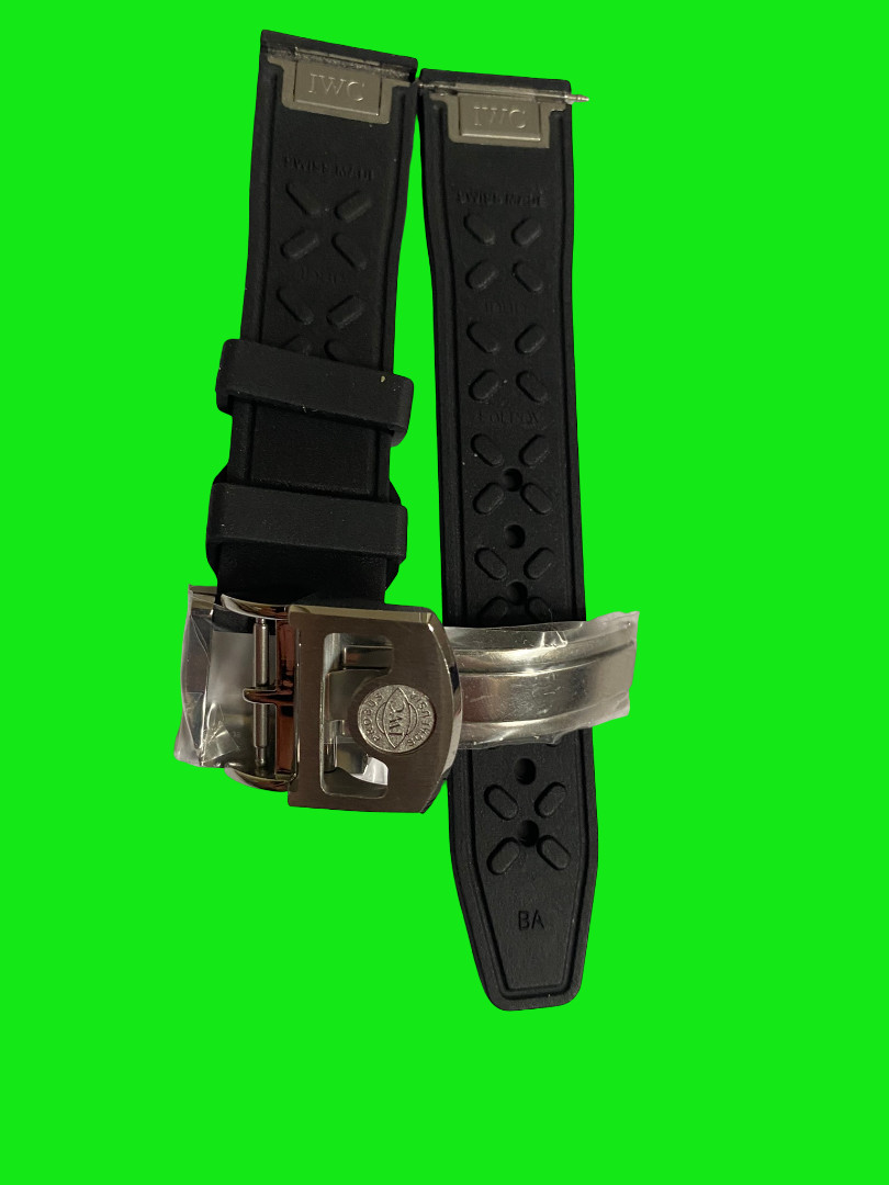 21 mm black silicone strap easy fit strap suitable to Watches Portofino