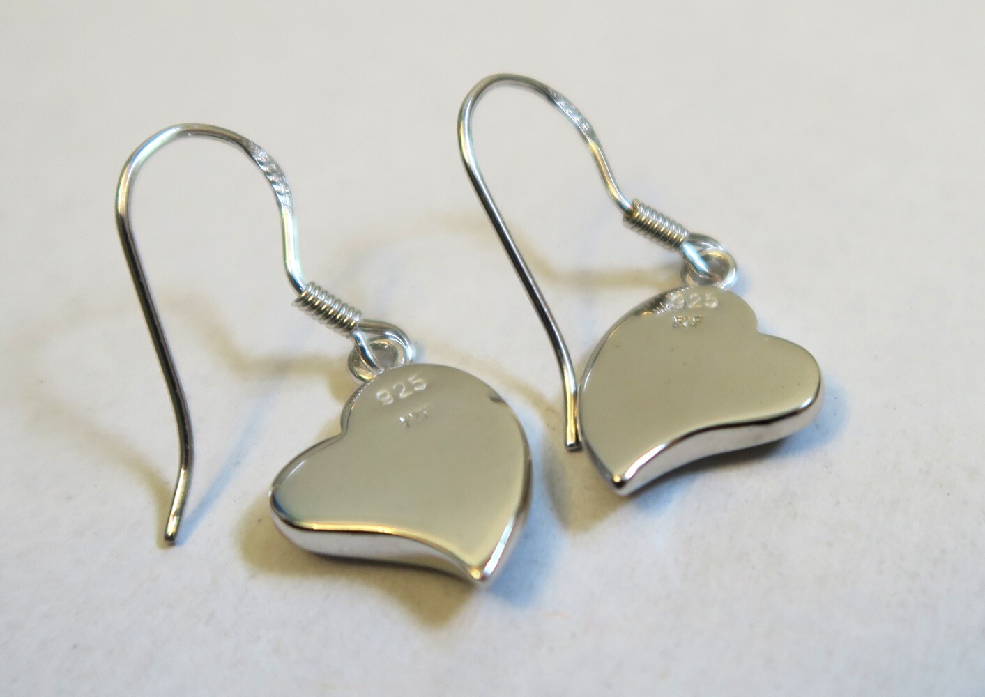 925 REAL SILVER RHODIUM PLATED *** Opal Red Brown Synth. Leaf Earrings 33mm