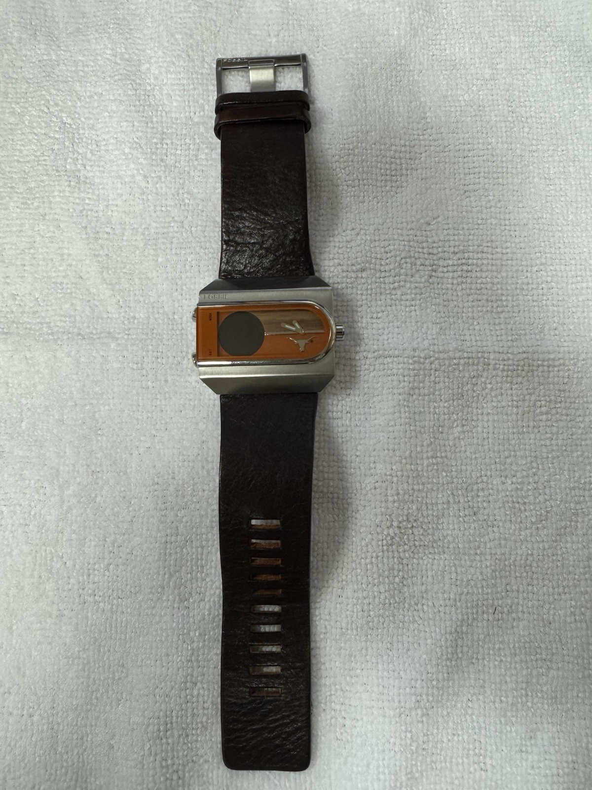 Mens Fossil Collegiate Collection Limited Edition Watch Texas Longhorn Rare