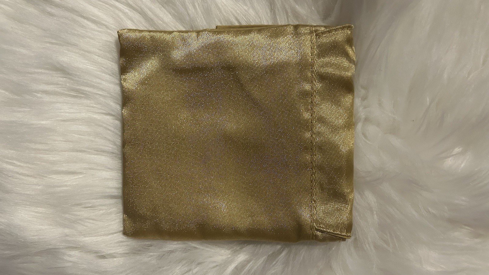 Vintage Estée Lauder Jewelry Bag Gold Canvas Small Travel Case Tote