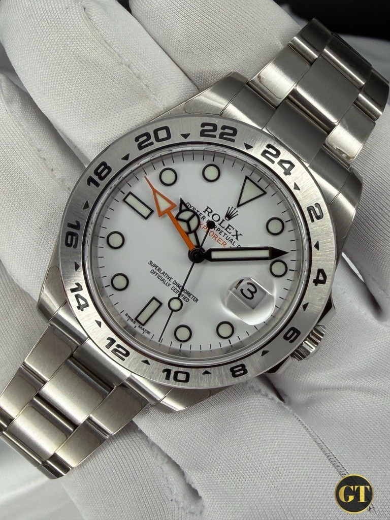 Rolex Explorer II 216570 Polar White Dial 2020 Full Set Papers Protection Film