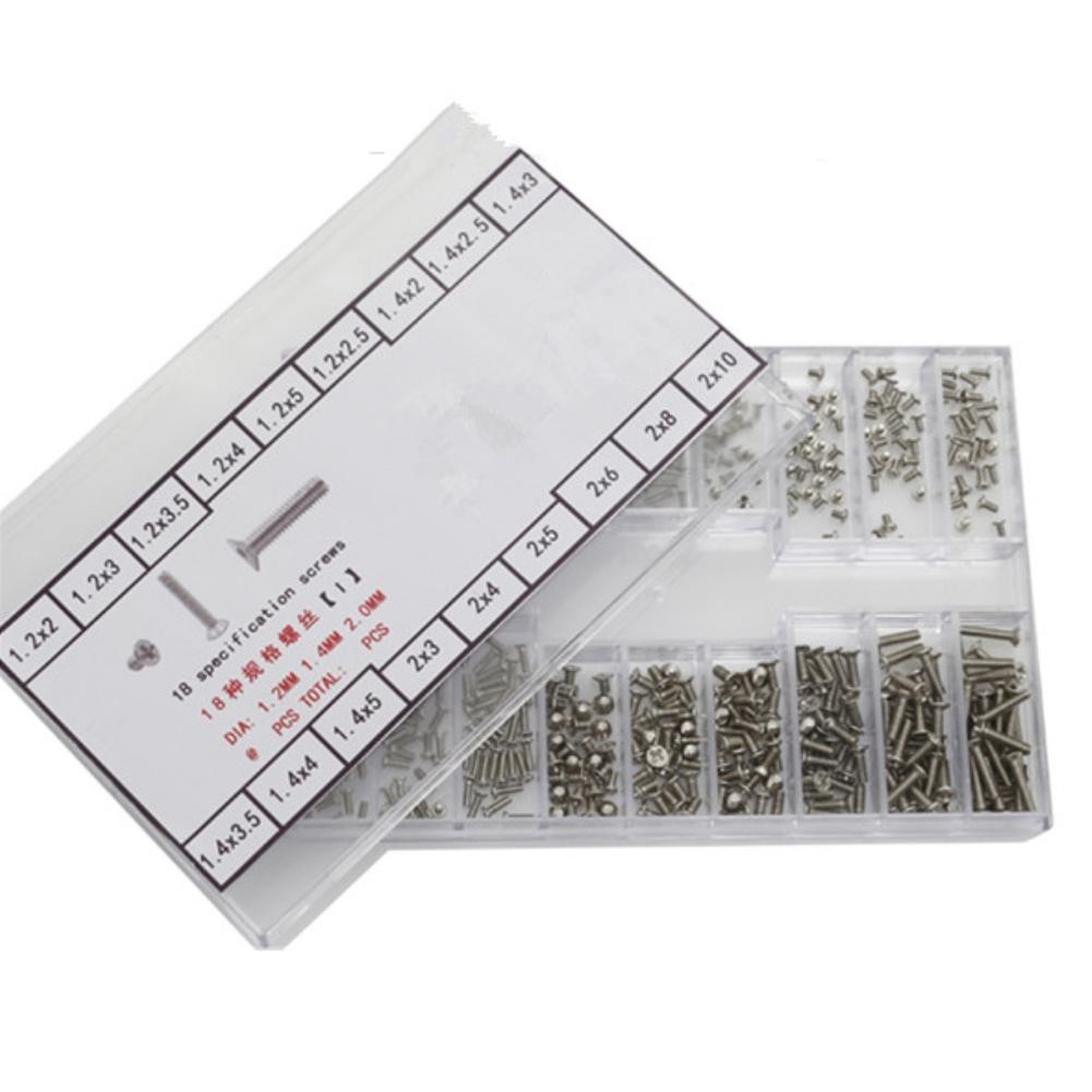 1Box Watch Back Case or Eyeglasses Silver Mini Screw 1.2mm 1.4mm 2.0mm Diameter