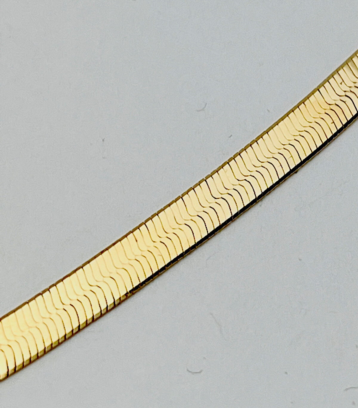 DaneCraft Italian 24KT Gold/925 Sterling 11.9 Gram Herringbone Necklace 18”