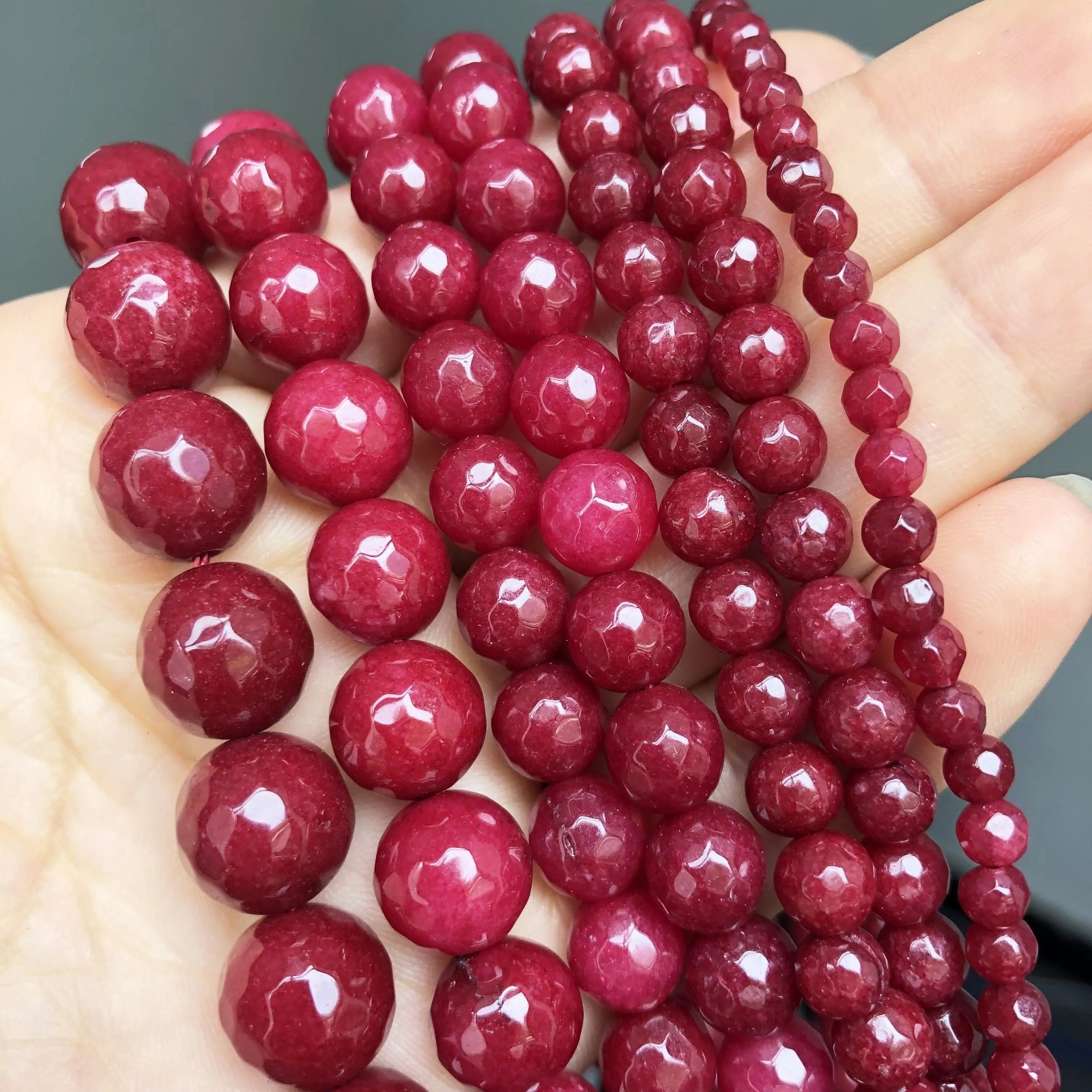 Series I lot natural gemstone spacer loose beads 4mm 6mm 8mm 10mm 12mm stone DIY