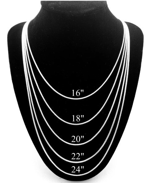 925 Sterling Silver Round 1mm Smooth Thin Snake Chain 18″