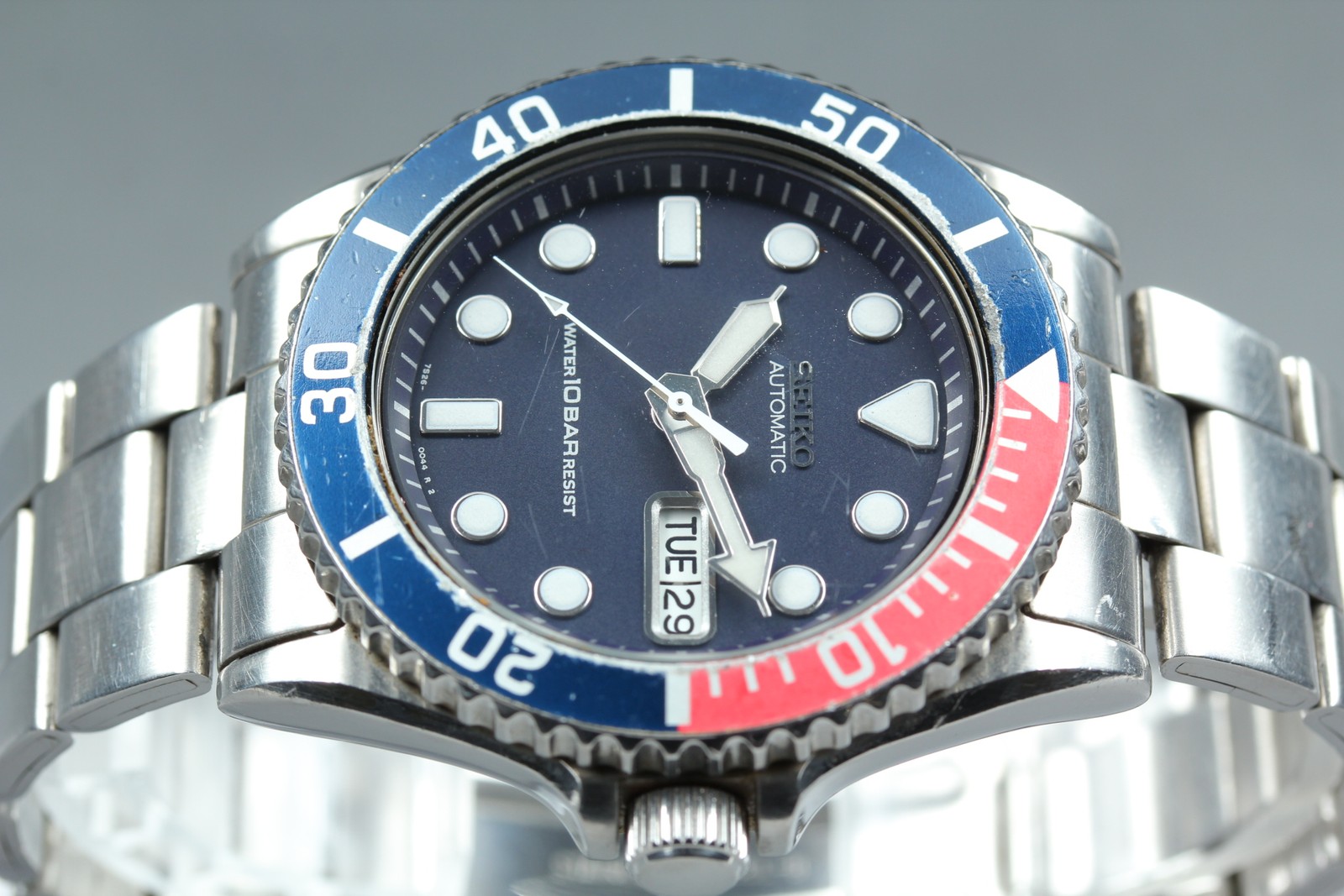Exc+5 Seiko Diver’s SKX033 7S26-0040 Pepsi Automatic Mens Watch From JAPAN