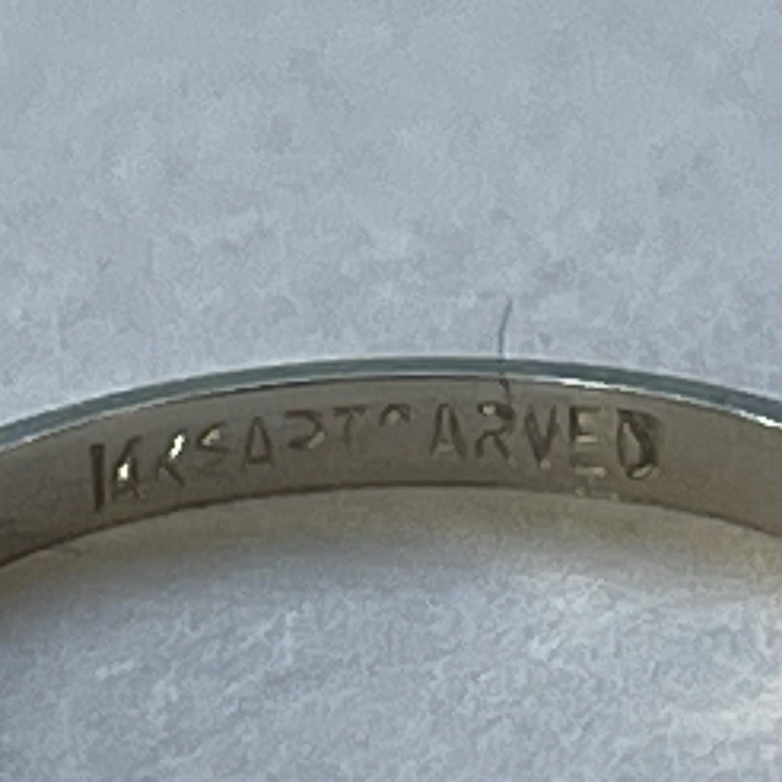 Dainty Minimalist Wedding Band 14k White Gold Plain Ring 1.4mm 1g Size 4.5